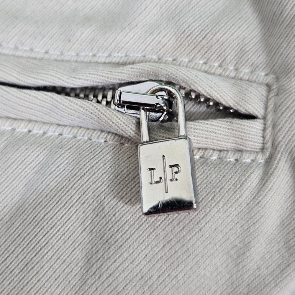 Loro‎ Piana Pants Womens 40 Beige Cotton Stretch Made in Italy Luxury Zipper Hem - Picture 13 of 15